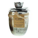 Bali Mantra Camellia Glass Silver Peach Grapefruit Scented Candle, 500 g