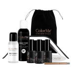 Set ColorMe Cosmetics: Soak It Off Nail Polish Remover, 100 ml + ColorMe Gel Semi-Permanent Nail Polish, 10 ml + ColorMe Base Coat Semi-Permanent Nail Polish, 10 ml + ColorMe Top Coat Semi-Permanent Nail Polish, 10 ml + ColorMe Nail Led Lamp Black + Prep