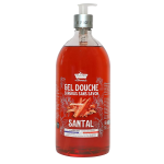 Les Petites Bains de Provence Santal Shower Gel For Body Face & Hair For Sensitive Skin, 1000 ml