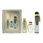 Set Ard Al Zaafaran: Turab Al Dhahab Eau De Parfum For Women, 100 ml + Turab Al Dhahab Deodorant Spray For Men, 250 ml + Turab Al Dhahab Room Spray, 300 ml