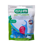 Gum Easy Flossers Cool Mint Vit-E Fluor hambavahede harjad, 30 tk.