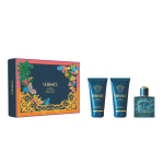Set Versace: Eros Eau De Parfum For Men, 50 ml + Eros Shower Gel For All Skin Types, 50 ml + Eros Hydrating After-Shave Balm, 50 ml
