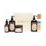 Set Arganicare: Ricin Hair Shampoo For Growth Stimulation, 400 ml + Honey Hair Serum Hydrating & Strengthening, 100 ml + Ricin Hair Conditioner For Growth Stimulation, 400 ml + Ricin Hair Treatment Cream Mask For Growth Stimulation, 500 ml + Ricin Ha ...