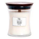 Woodwick valge tiikpuust l&otilde;hnak&uuml;&uuml;nal, 275 g
