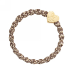 Eloise Londoni juuksekumm Gold Heart Metallic Toffee v&auml;rviga