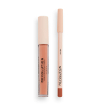 Set Makeup Revolution: Makeup Revolution Liquid Lipstick Lover, 3 ml + Makeup Revolution Precision Lip Liner Lover, 1 g