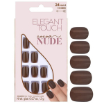 Set Elegant Touch Nude Squoval Artificial Nails Cocoa, 24 tk