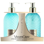 Set Vivian Gray: Gemstone Jasmine & Patchouli Cleansing Liquid Soap, 300 ml + Gemstone Jasmine & Patchouli Hydrating Hand Lotion, 300 ml