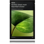 Abib Gummy Sheet Mask Heartleaf Sticker n&auml;omask rahustav ja siluv lehtmask, 27 ml