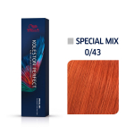 Wella Professionals Koleston Perfect Special Mix Permanent Hair Dye 0/43 Golden Red, 60 ml