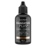 Gosh Foundation Plus+ Cover & Conceal Liquid Foundation 010 Tan SPF15, 30 ml