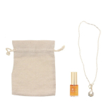 Set Lalique: Soleil Vibrant Eau De Parfum For Women, 15 ml + Lalique Base Metal Necklace For Women + Lalique Textile Textile Bag For Women