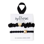 Eloise Londoni musta v&auml;rvi juuksesidemete komplekt, 2 tk.