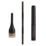Set Profusion Cosmetics: Ultimate Brow Sculpt Eyebrow Pomade Dark Brown, 4 ml + Ultimate Brow Sculpt Defining Eyebrow Cream Pencil & Brush 2-In-1 Dark Brown 0.07 g + Ultimate Brow Sculpt Eyebrow Gel Dark Brown 1.8 g