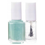Set Essie: Nail Enamel Vegan Glossy Shine Finish Nail Polish 99 Mint Candy Apple 13.5 ml + Nail Care - Good To Go Top Coat Nail Strengthening Lacquer, 5 ml