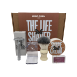 Men Rock Ultimate raseerimiskinkekomplekt Sandlipuu raseerimiskomplekt kahepoolse žiletiga, 1 tk