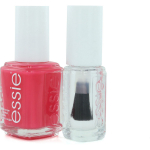 Set Essie: Nail Enamel Vegan Glossy Shine Finish Nail Polish 72 Peach Daiquiri 13.5 ml + Nail Care - Good To Go Top Coat Nail Strengthening Lacquer, 5 ml