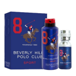 Gift Set Beverly Hills Polo Club: 1982 - Sport 8 Eau De Toilette For Men, 100 ml + 1982 - Sport 8 Anti-Perspirant Deodorant Spray For Men, 175 ml