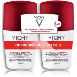 Vichy Clinical Control Detranspirant 96H higistamisvastane vahend tundlikule nahale liigse higistamise korral, 2 x 50 ml