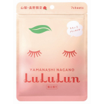 LuLuLun Premium Sheet Mask Yamanashi Peach 7 Pack komplekt intensiivselt niisutavaid ja pehmendavaid &uuml;hekordseid n&auml;omaske, 7 tk.