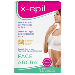 X-Epil Premium Soft Silky Finish Hair Removal Wax Strips For Face, 12 tk