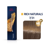 Wella Professionals Koleston Perfect Me+ Permanent Hair Dye 7/31 Medium Blonde Gold Ash, 60 ml