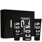 Set Dsquared 2: Icon Eau De Parfum For Men, 100 ml + Icon Shower Gel All Skin Types, 100 ml + Icon Moisturizing After-Shave Balm, 100 ml