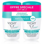 Vichy 48H higistamisvastane rull-antiperspirant, mis ei j&auml;ta valgeid j&auml;lgi ega kollaseid plekke, 2 x 50 ml