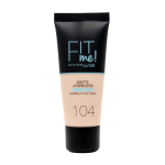 Maybelline Fit Me matt ja pooreta jumestuskreem, toon: 104 Soft Ivory, 30 ml