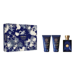 Versace Dylan Blue Pour Homme meeste tualettveekomplekt (EDT, 50 ml + du&scaron;igeel, 50 ml + habemeajamisj&auml;rgne palsam, 50 ml)