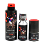 Set Beverly Hills Polo Club: 1982 - Sport 2 Eau De Toilette For Men, 50 ml + 1982 - Sport 2 Anti-Perspirant Deodorant Spray For Men, 175 ml + Sport 2 Anti-Perspirant Deodorant Roll-On For Men, 50 ml