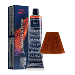 Wella Professionals Koleston Perfect Me+ Permanent Hair Dye 7/47 Medium Blonde Red Brown, 60 ml