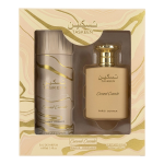 Set Paris Corner: Taskeen Caramel Cascade Eau De Parfum Unisex, 100 ml + Taskeen Caramel Cascade Deodorant Spray Unisex, 200 ml