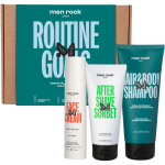 Men Rock ROUTINE GOALS Essential Grooming Routine Kit juuste- ja nahahooldustoodete komplekt meestele, 1 tk