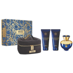 Versace Pour Femme Dylan Blue komplekt naistele (EDP, 100 ml + kehakreem, 100 ml + du&scaron;igeel, 100 ml + kosmeetikakott)