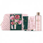 Set The Luxury Bathing Company: Velvet Rose & Peony Cleansing & Refreshing Shower Gel For All Skin Types, 250 ml + Velvet Rose & Peony Moisturizing Hand Cream, 50 ml + The Luxury Bathing Company Cleanse & Scrub Body Sponge + The Luxury Bathing Compan ...