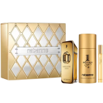 Set Paco Rabanne: Million Gold Eau De Parfum For Men, 100 ml + Million Gold Eau De Parfum For Men, 10 ml + 1 Million Anti-Perspirant Deodorant Spray For Men, 150 ml