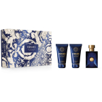 Versace Dylan Blue Pour Homme Giftset kinkekomplekt meestele (EDT, 50 ml + du&scaron;igeel, 50 ml + habemeajamisj&auml;rgne palsam, 50 ml)
