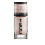 Gosh Glittery Matt Finish Nail Polish 06 Soft Pink, 8 ml