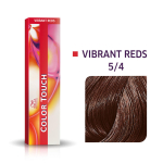 Wella Professionals Color Touch Ammonia-Free Semi-Permanent Hair Dye 5/4 Light Brown Red, 60 ml
