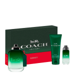 Set Coach: Green Eau De Toilette For Men, 100 ml + Green Eau De Toilette For Men, 15 ml + Green Shower Gel Body All Skin Types, 100 ml