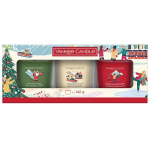 Yankee Candle Apres Ski klaasit&auml;is l&otilde;hnak&uuml;&uuml;nlaid, v&auml;ike komplekt, 3 x 142 g