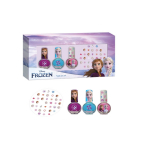 Disney Frozen Nail Art Set manik&uuml;&uuml;rikomplekt (3 k&uuml;&uuml;nelakki + kleebised)