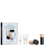 I Am An Original Set BareMinerals: Prime Time Vitamin E Smooth Wear Foundation Primer Golden Tan, 15 ml + Original Liquid Foundation SPF 15, 2 g + Mineral Veil Matte Finish Loose Setting Powder Golden Tan, 2 g + BareMinerals Setting Powder Brush
