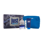 Roberto Cavalli Just Cavalli Eau de Toilette seatud meestele (EDT 90 ml + Shower Gel 100 ml + EDT 15 ml + Cosmetics bag)