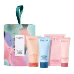 Set Payot: Nue Makeup Remover Gel, 50 ml + Source Adaptogen Hydrating Cream For Face, 30 ml + Rituel Douceur Hydrates Body Lotion Body, 25 ml + Roselift Lifting Eye Patch, 2 tk, 2 g