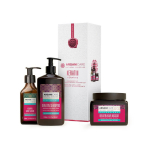 Set Arganicare: Keratin Hair Shampoo Repairing & Nourishing, 400 ml + Keratin Hair Treatment Cream Mask Nourishing & Repairing, 500 ml + Keratin Hair Serum Nourishing & Strengthening, 100 ml