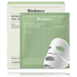 Biodance Refreshing Sea Kelp Real Deep Mask Pack 4 v&auml;rskendava merevetikaga n&auml;omaski, 4 x 34 g