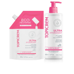 Set Topicrem: Ultra Hydratant Body Milk Refillable, 500 ml + Ultra Hydratant Body Milk Refill, 500 ml