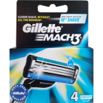 Gillette Mach3 varuosadeks m&otilde;eldud habemenugade vahetuspead, 4 tk.